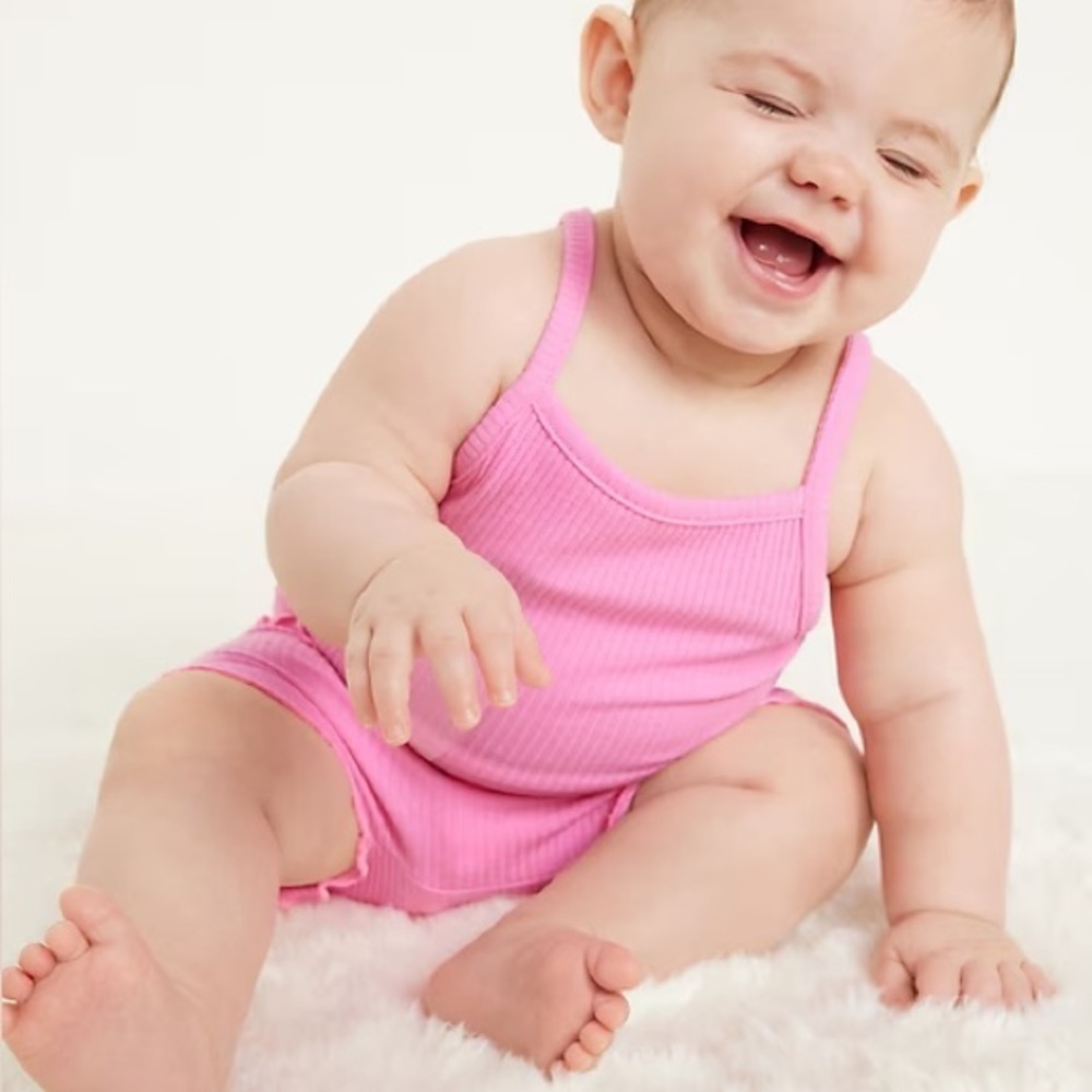 Pink Tie-Bow One Piece Romper